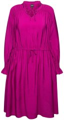 Ulla Popken 830615 Abito a maniche lunghe con volant Lilla