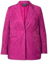 Ulla Popken 830767 Blazer effetto stropicciato Magenta