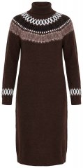 Ulla Popken 832670 Abito in maglia fantasia con collo alto Multicolore