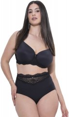 Ulla Popken 832874 Slip a vita alta con pizzo confezione da 3 Marrone