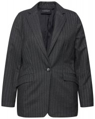 Ulla Popken 832935 Blazer spigato con riflessi metallizzati Grigio