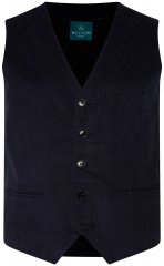 Boston Park 952 Gilet in velluto a coste con dorso in maglia Blu scuro