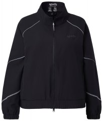 Ulla Popken 833237 Giacca sportiva con dettagli riflettenti Nero