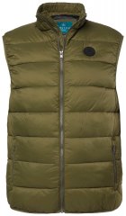Boston Park 460 Gilet trapuntato con collo alto Verde oliva