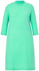 Ulla Popken 835720 Abito in maglia svasato con maniche a 3/4 Petrolio