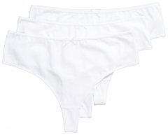 Ulla Popken 838637 Perizoma confezione da 3 Bianco