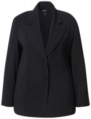 Ulla Popken 839843 Blazer plissettato Nero