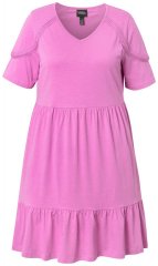 Ulla Popken 840115 Abito in jersey a maniche corte Rosa