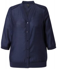 Ulla Popken 841127 Camicetta Blu scuro