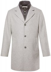 JP1880 841583 Cappotto in lana con fodera staccabile Grigio