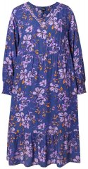 Ulla Popken 841873 Abito midi a fiori Blu scuro