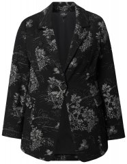 Ulla Popken 841901 Blazer fantasia Nero
