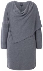 Ulla Popken 841941 Abito in maglia a maniche lunghe Grigio melange