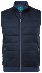 Boston Park 995 Gilet trapuntato bicolore Blu scuro