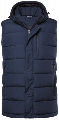 Men+ 433 Gilet trapuntato con cappuccio Blu scuro