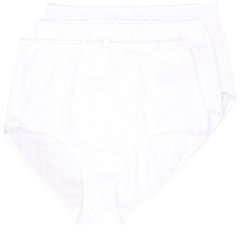 Ulla Popken 842435 Slip a vita alta confezione da 3 Bianco