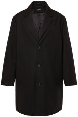 Men+ 482 Cappotto idrorepellente effetto lana Nero