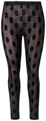 Ulla Popken 842886 Collant senza piede fantasia Nero