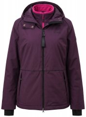 Ulla Popken 843105 Giacca tecnica HYPRAR impermeabile con motivo a onde Prugna