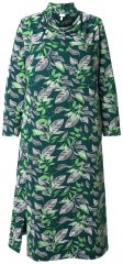 Ulla Popken 843496 Abito in felpa fantasia Corallo