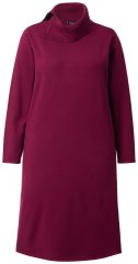 Ulla Popken 843627 Abito in maglia a maniche lunghe con collo alto Bordeaux