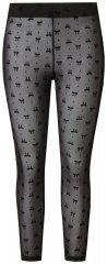 Ulla Popken 844970 Collant senza piede fantasia Nero
