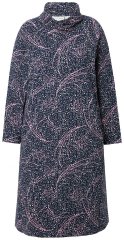Ulla Popken 844993 Abito in felpa fantasia Blu scuro