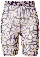 Ulla Popken 845285 Pantaloncini anti-sfregamento a fiori Nero