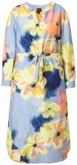 Ulla Popken 846330 Abito lungo a fiori Azzurro