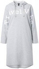 Ulla Popken 846886 Abito in felpa con cappuccio Grigio melange