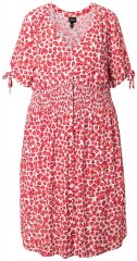 Ulla Popken 846912 Abito midi fantasia Corallo