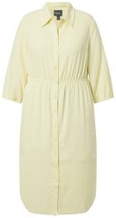 Ulla Popken 847224 Abito in misto lino Giallo