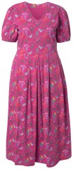 Ulla Popken 847409 Abito lungo fantasia Rosso bacca