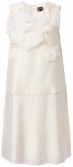 Ulla Popken 847918 Abito in chiffon a fiori Bianco panna