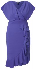 Ulla Popken 848120 Abito con volant Lilla