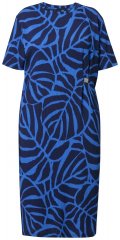 Ulla Popken 848162 Abito midi fantasia Blu scuro