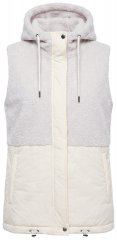Ulla Popken 848729 Gilet con cappuccio Bianco panna