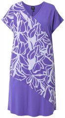 Ulla Popken 849033 Abito in chiffon fantasia Lilla