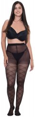 Ulla Popken 849049 Collant a righe 40 den Nero