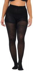 Ulla Popken 849050 Collant a quadri Nero