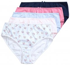 Ulla Popken 849098 Slip a fiori confezione da 5 Azzurro