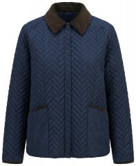 Ulla Popken 849111 Giacca trapuntata Blu scuro