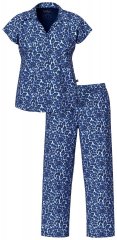 Ulla Popken 849144 Pigiama animalier Blu scuro