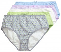 Ulla Popken 849202 Slip fantasia confezione da 6 Grigio