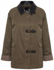 Ulla Popken 849246 Giacca in ecopelle Verde oliva