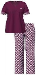 Ulla Popken 849850 Pigiama a quadri Rosso bacca