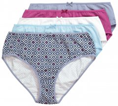 Ulla Popken 850077 Slip fantasia confezione da 5 Azzurro