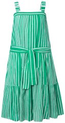 Ulla Popken 850197 Abito a righe con volant Verde