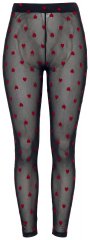 Ulla Popken 850264 Collant senza piede fantasia Nero