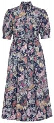 Ulla Popken 850298 Abito chemisier a fiori Blu scuro
